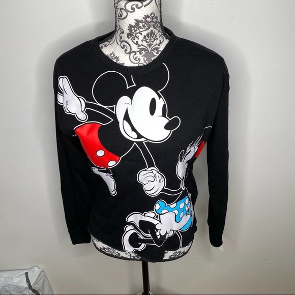 Disney Mickey and Minnie Long Sleeve Sweatshirt M - Picture 2 of 7